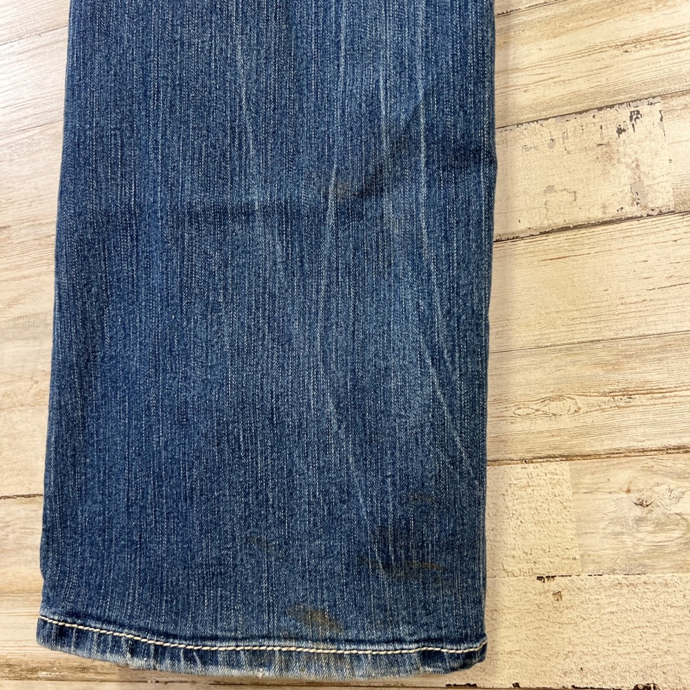 Axel Brand Jeans Mens 38x32 Blue  Denim Straight Leg Medium Wash Contrast Stitch - Picture 14 of 14
